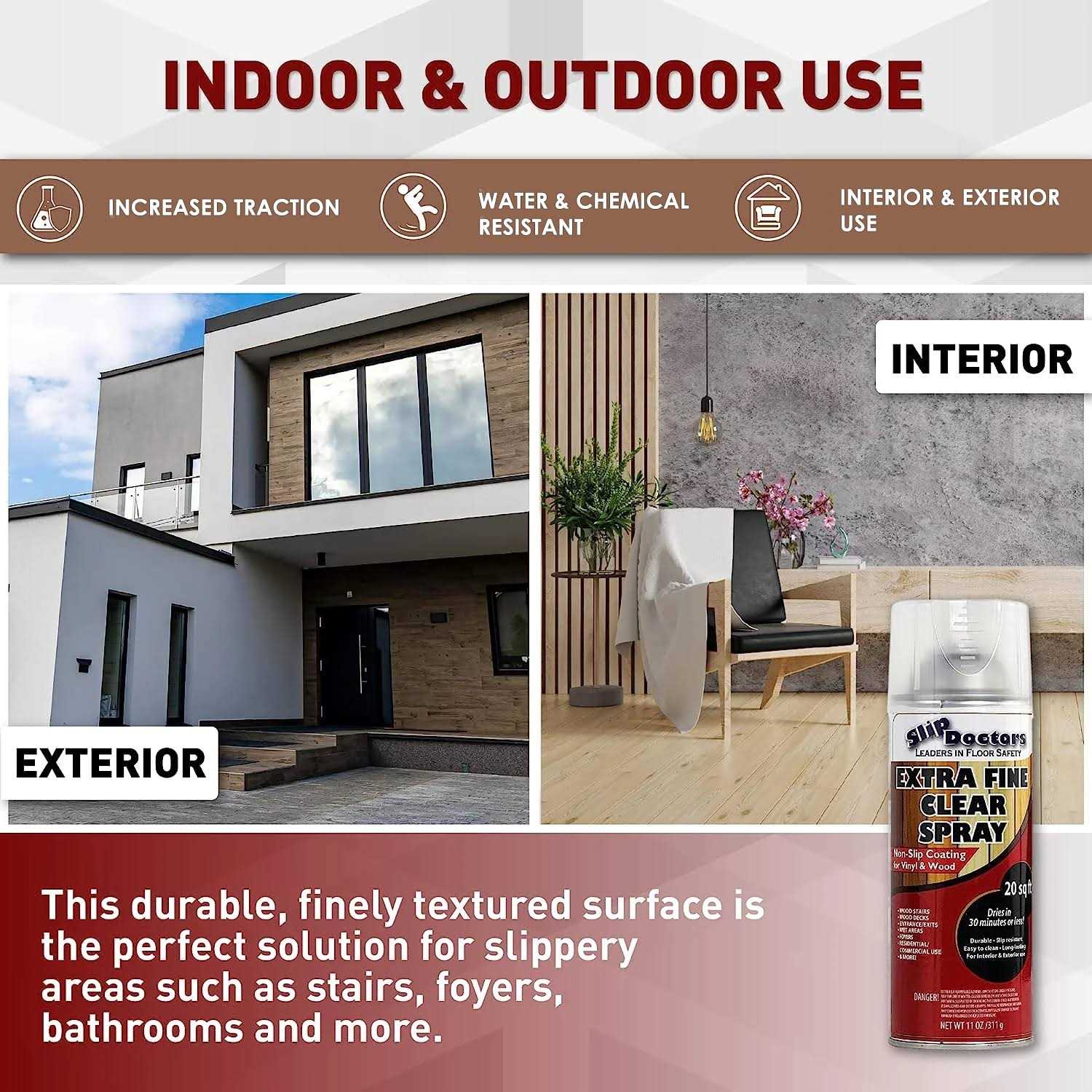 Slipdoctors Extra Fine Clear Anti-Slip Spray for Wood - Image 3