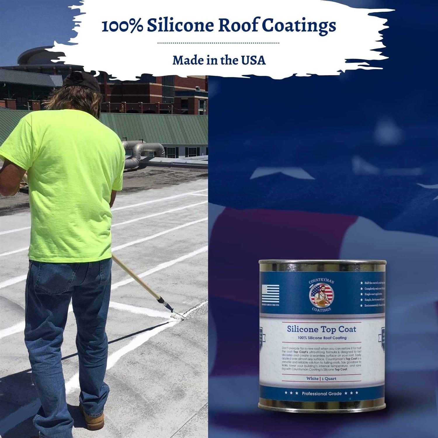 Countryman Coatings 100% Silicone Roof Coating Restore Your Roof in a Day Seal Leaks - Image 5