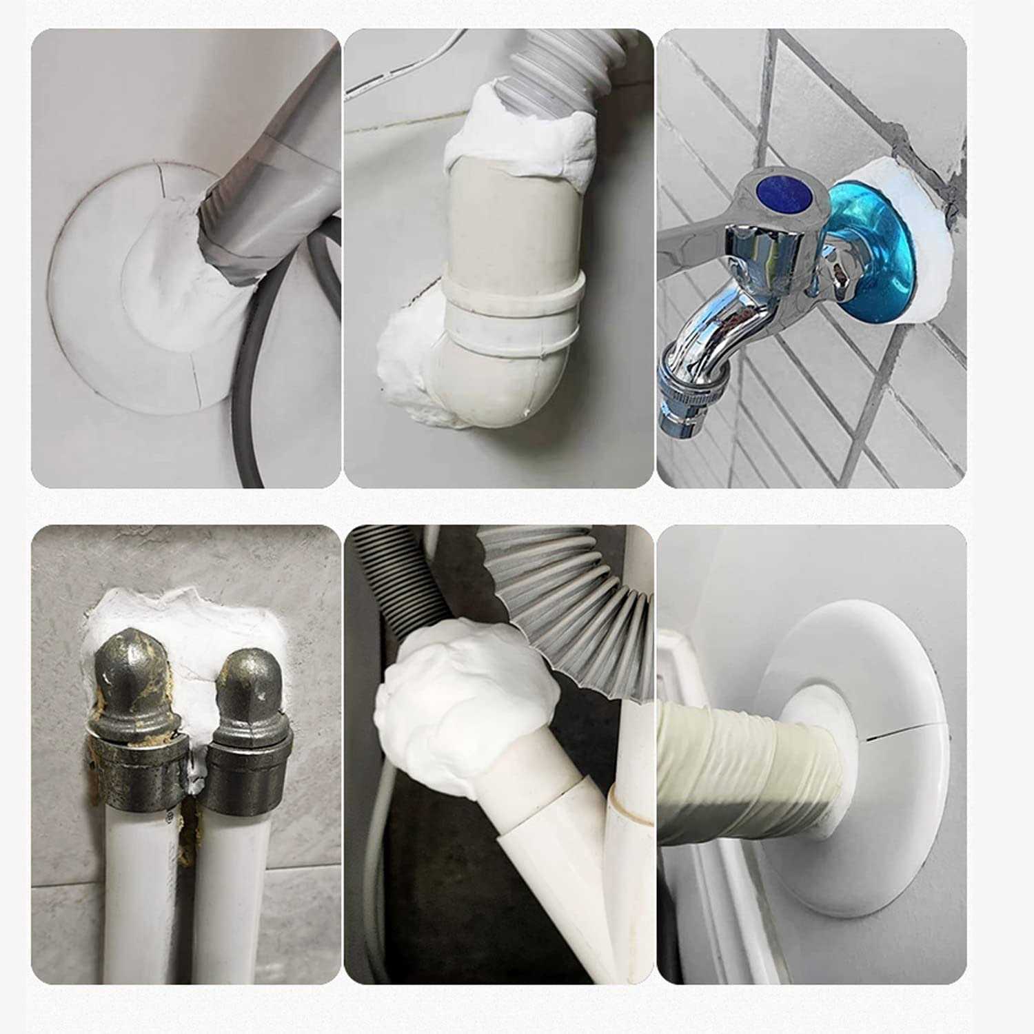 New Waterproof Duct Seal Repair Sealing Clay 6 Pack White Moldable Silicone Putty - Image 4