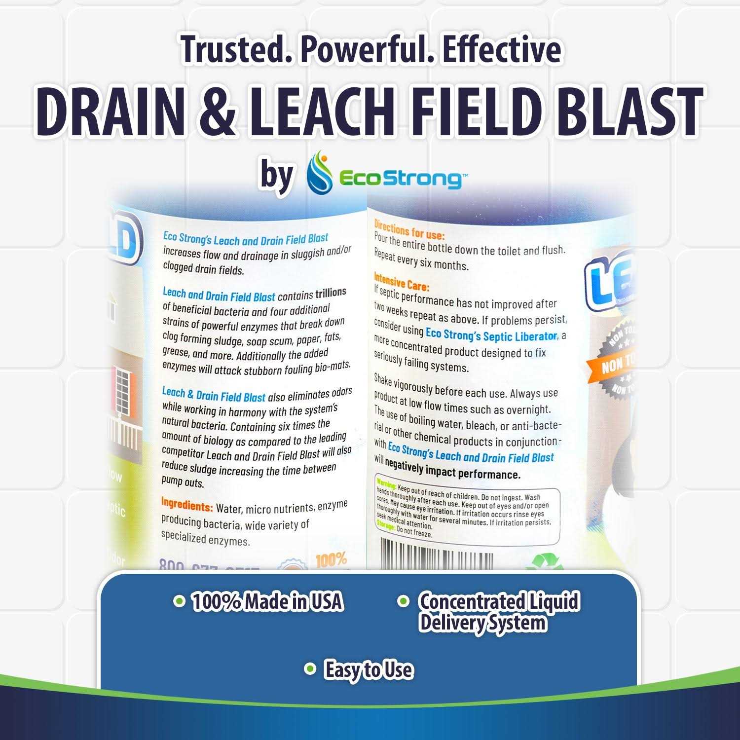 Septic Drain and Leach Field Treatment Bio-enzyme Cleaner Breaks Down and Digest Clogs - Image 3