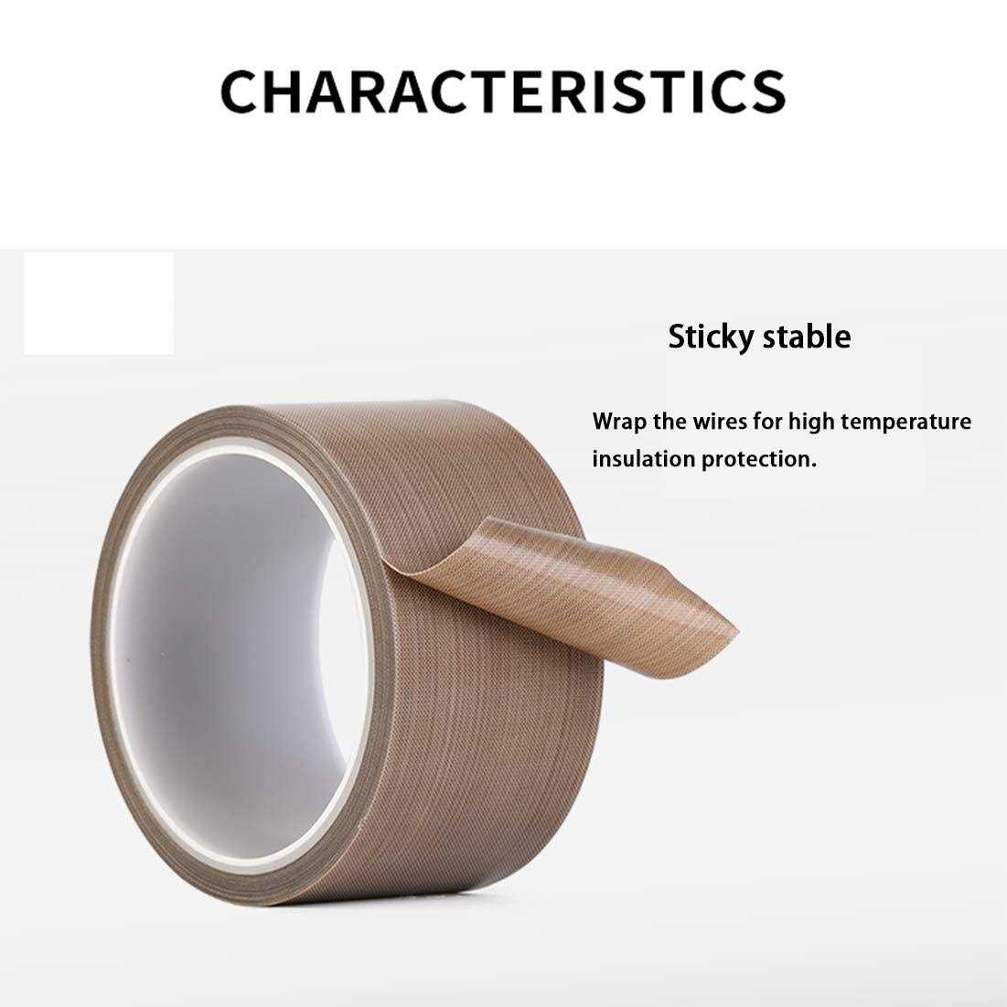 MS WGO PTFE Adhesive Teflon Tape 1/2Inch x 30 Foot High Temperature Tape for Weston,Seal A Meal - Image 5