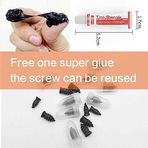NORSHIRE Tire Repair Nail,Self-Tapping Screw,Tire Repair Kits,Tire Screw Plug,Tire Repair Rubber Nail,Tire Fix,Suitable for car - Image 3