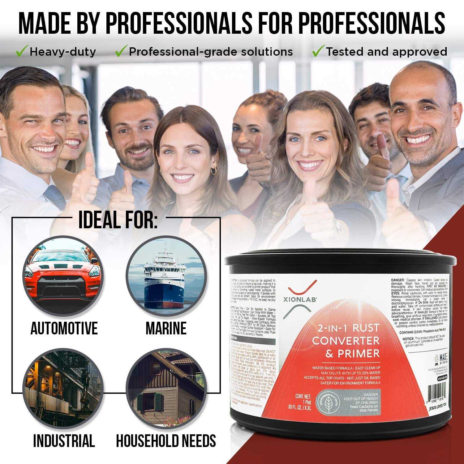 Xion Lab 2 in 1 Rust Converter & Metal Primer - Image 3