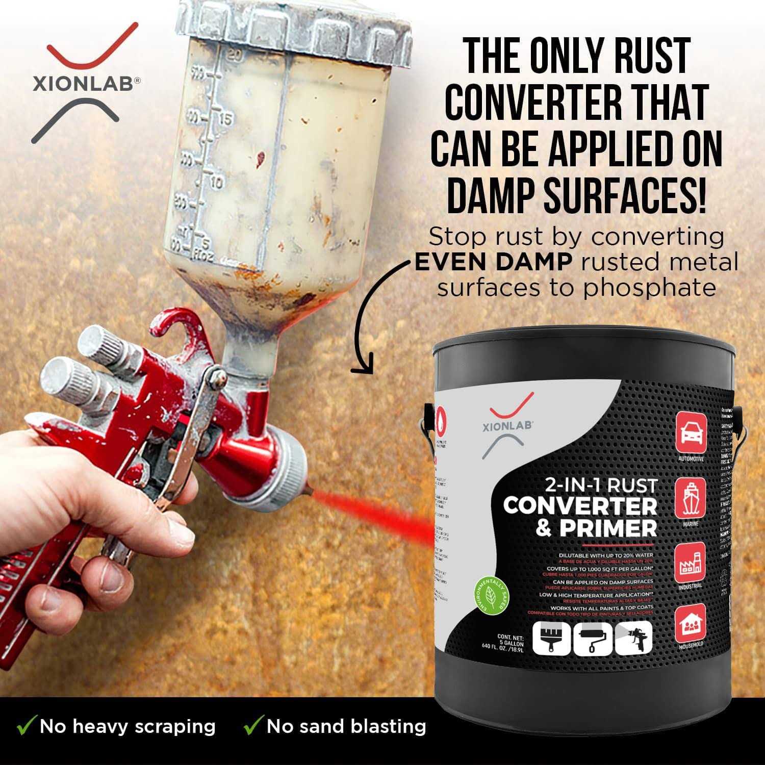 Xion Lab 2 in 1 Rust Converter & Metal Primer - Image 5