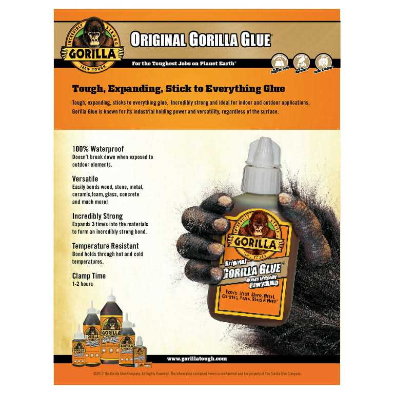 Gorilla Original Brown Polyurethane Glue - Image 4