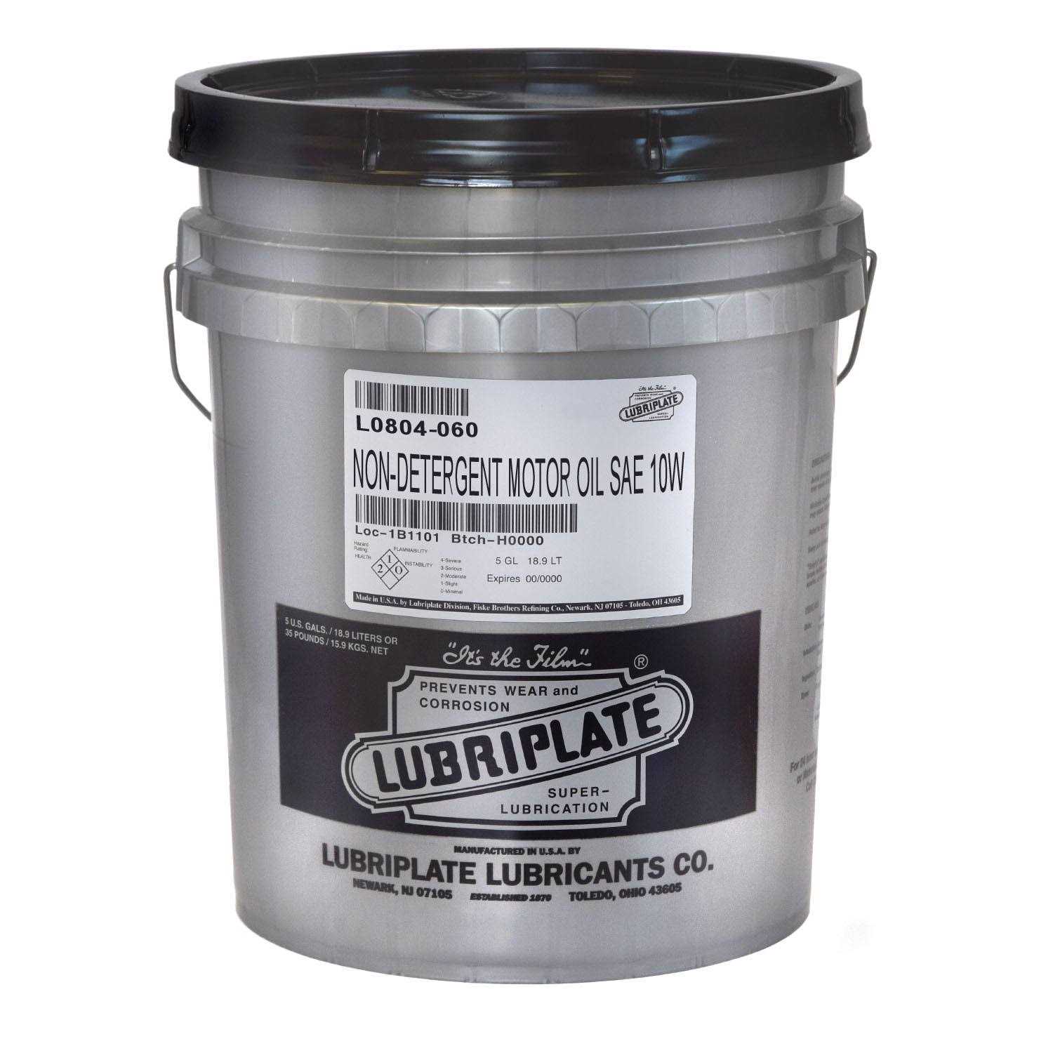 L0804-060 Lubriplate Motor Oil Non-Det. M.O. Sae 10W - Image 2