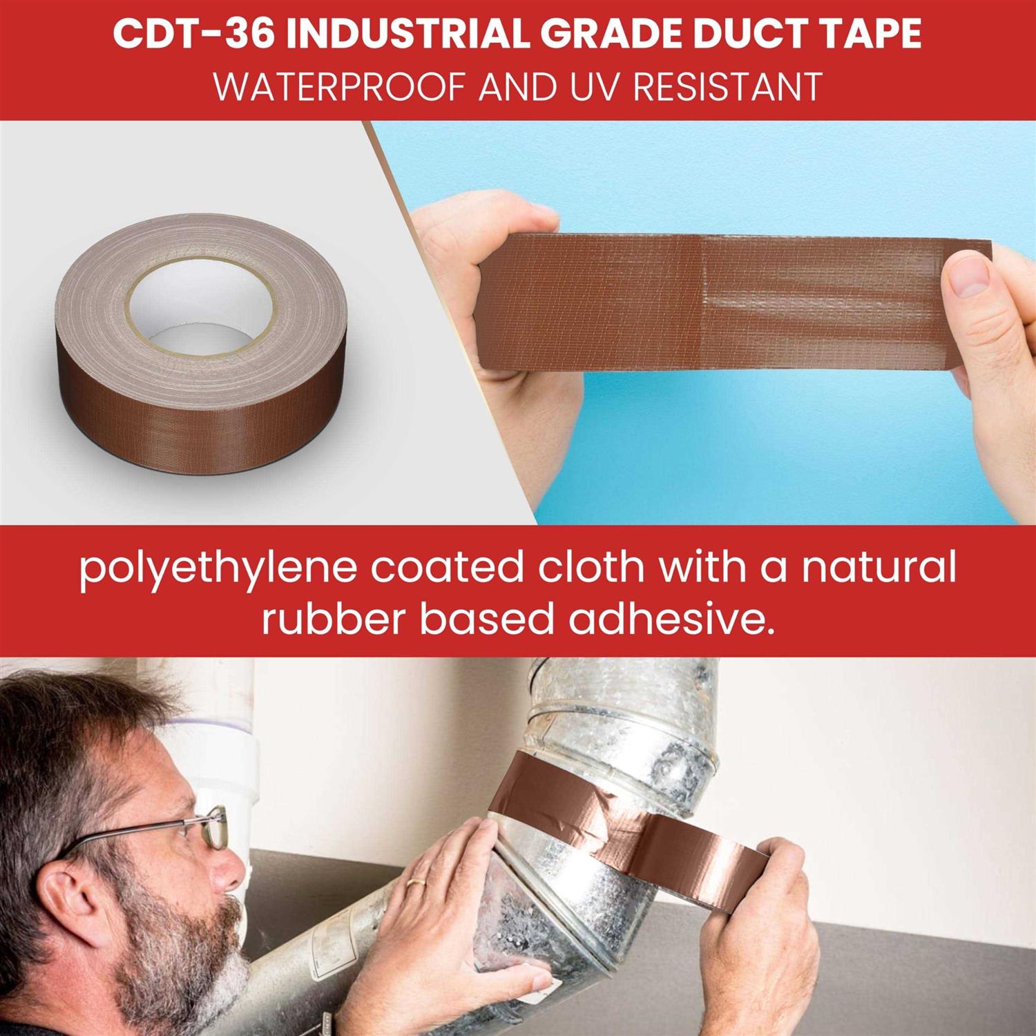 Ggr Supplies Tru Cdt-36 Industrial Grade Duct Tape Waterproof and Uv Resistant Multiple Colors Available 60 Yards - Image 5