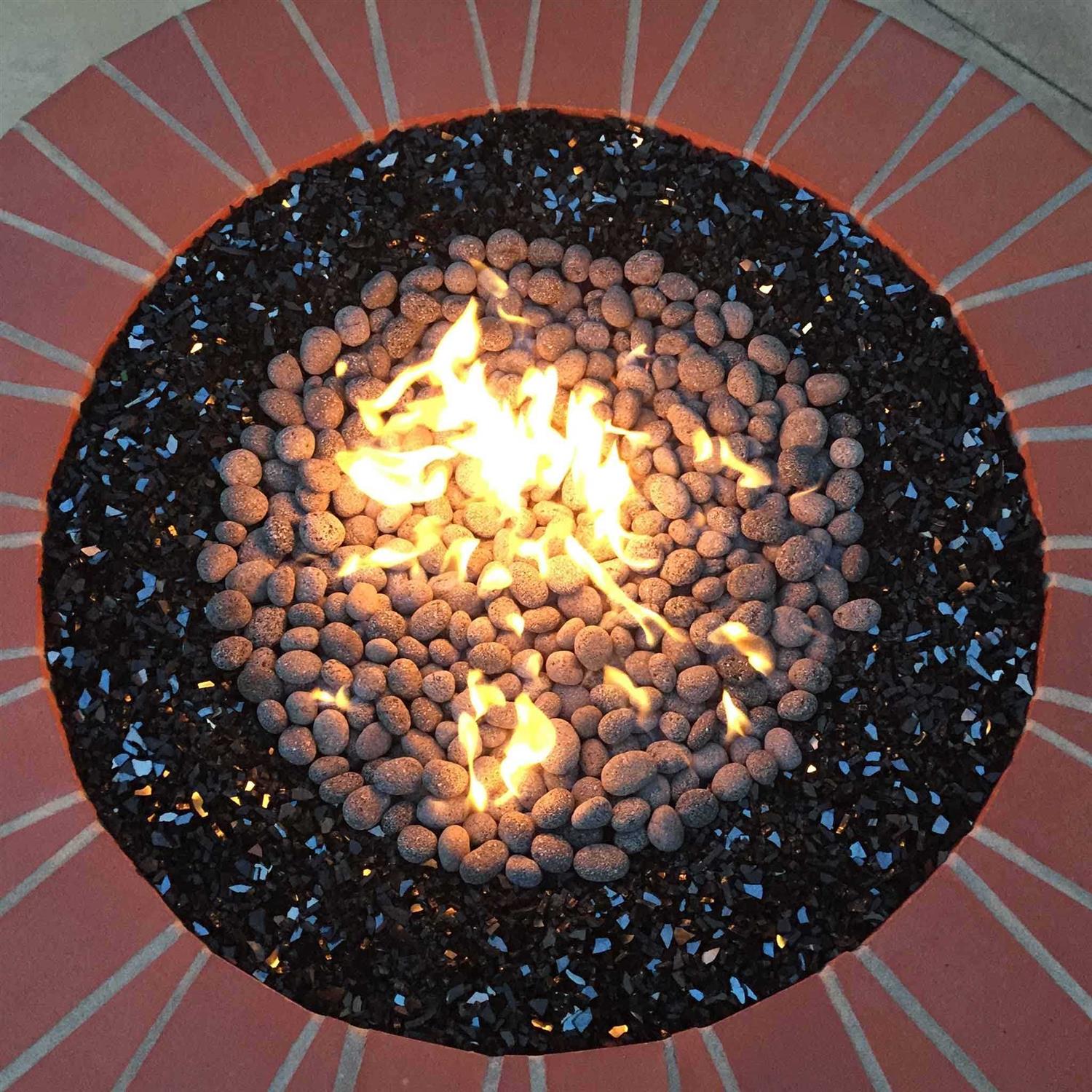 American Fire Glass American Gray Black Lava Stone - Image 5