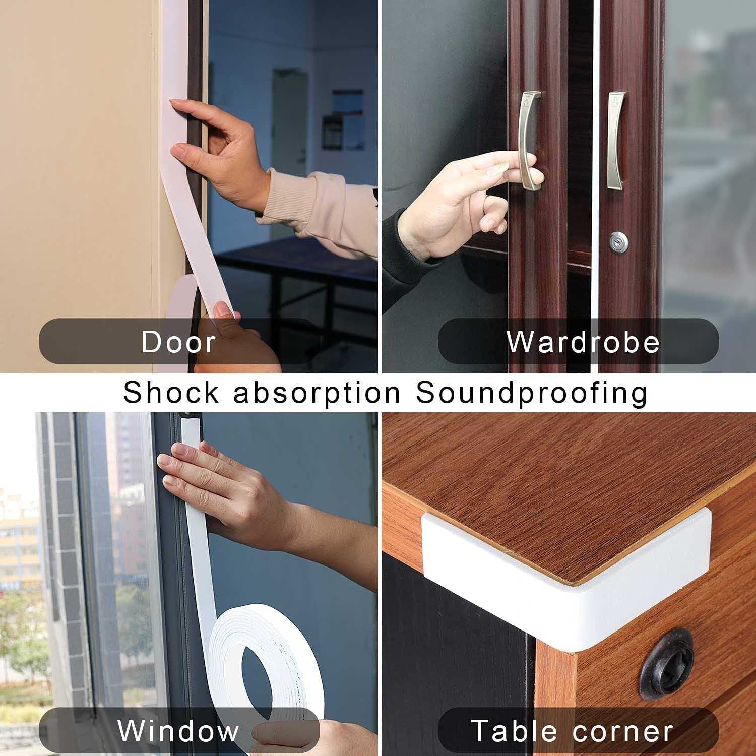 COUMENO Eva Single-Sided Adhesive White Foam Tape Single-Sided Sealing Strip Foam Pad Sponge Tape Window Weatherproof - Image 5