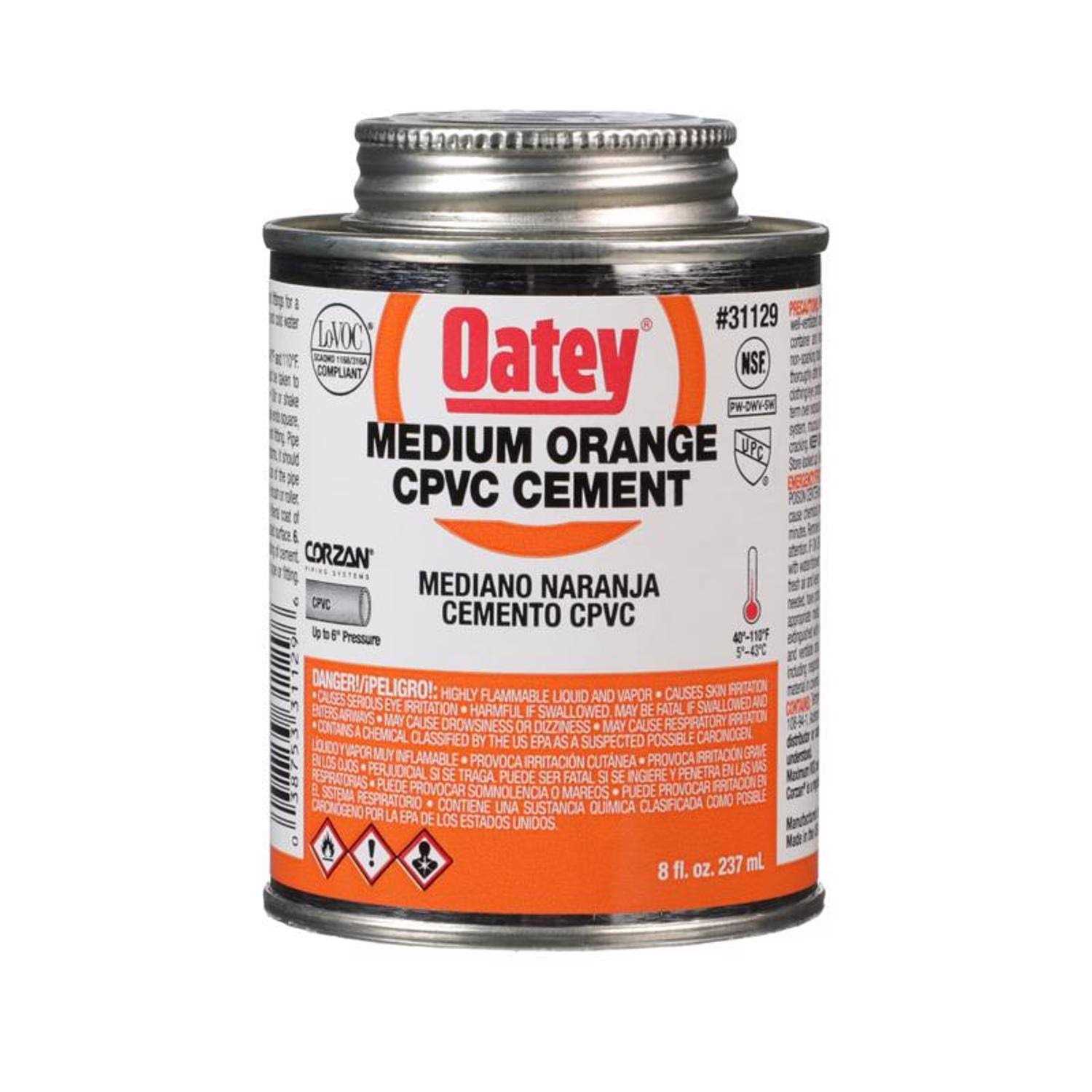 Oatey 8 oz. Medium Orange CPVC Cement - Image 3