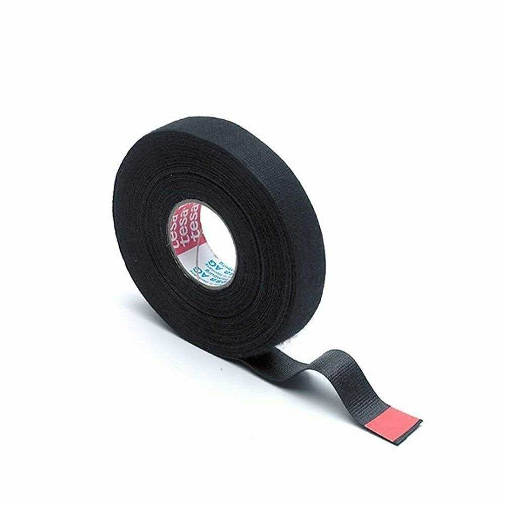 Tesa Black Fuzzy Fleece Interior Wire Loom Harness Tape for VW - Image 5