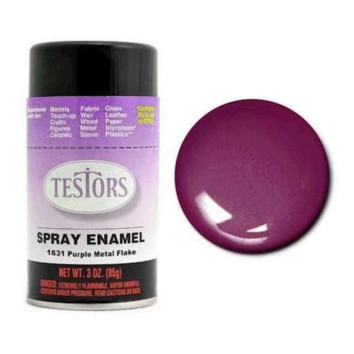 Testors Enamel Spray Paint 3oz Metal Flake Purple - Image 3