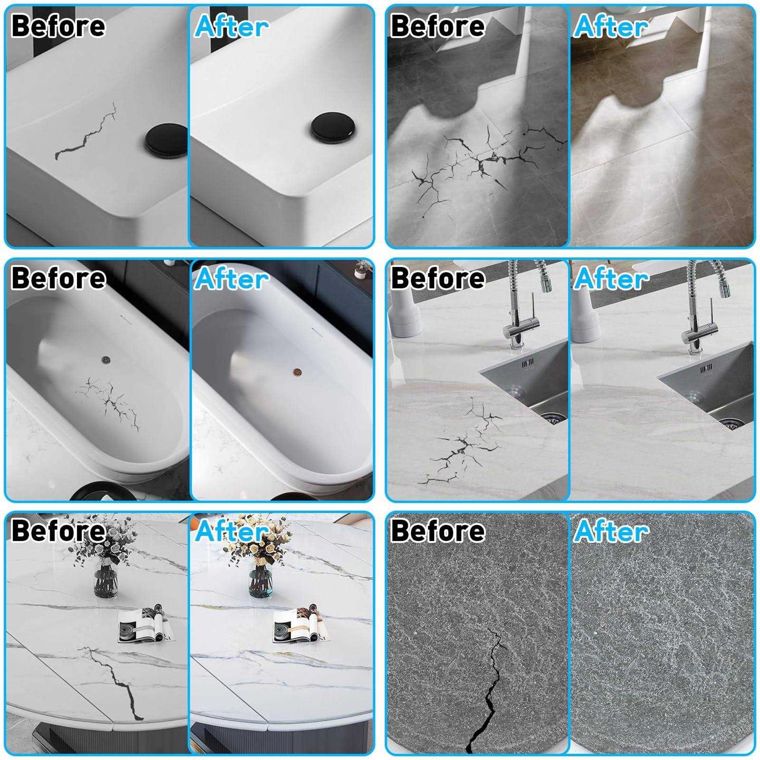 Qovvey Tile and Granite Repair Kit Marble Porcelain Quartz Countertop Paint Repair Kit - Image 3