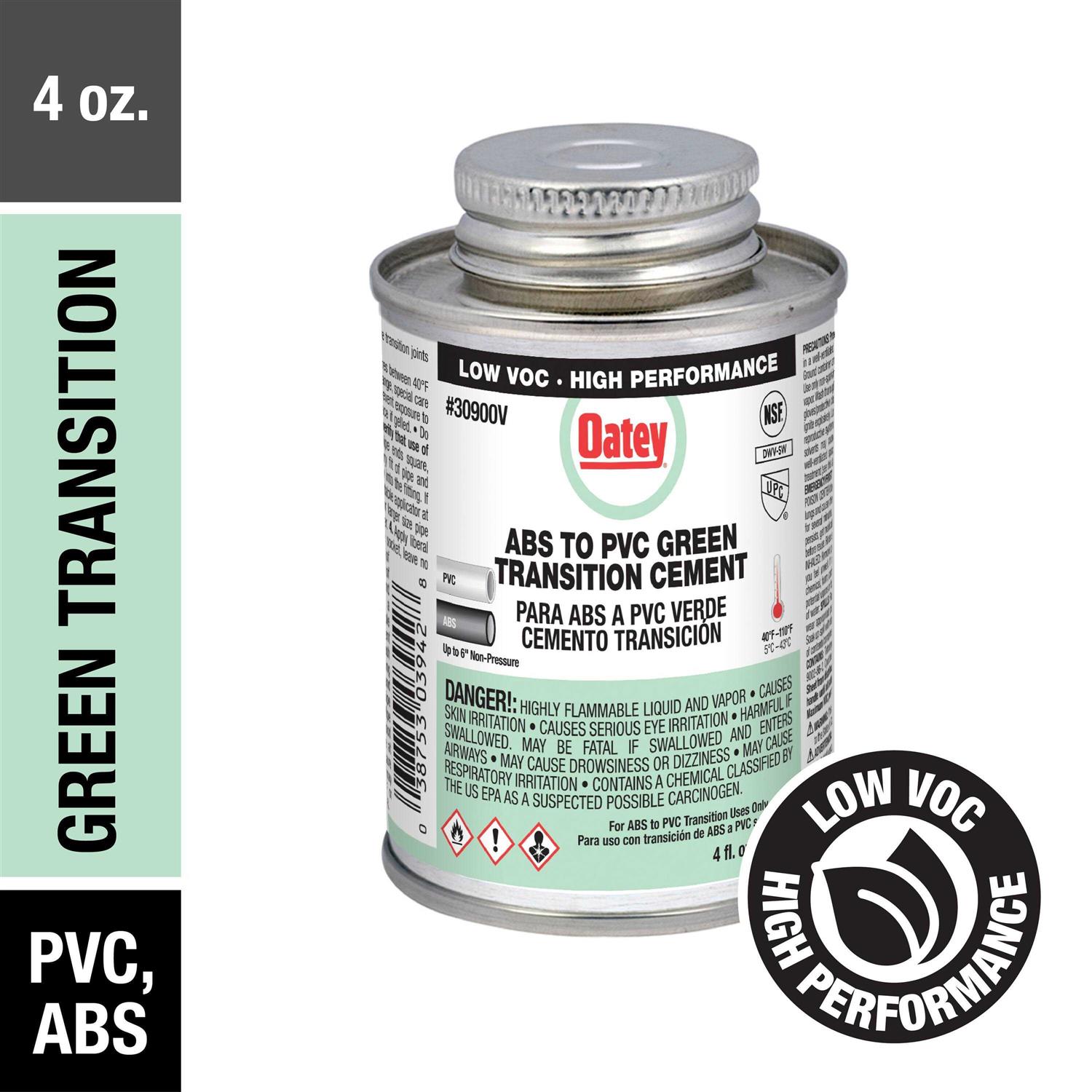 Oatey Green Transition Cement For ABS/PVC 4 oz - Image 3