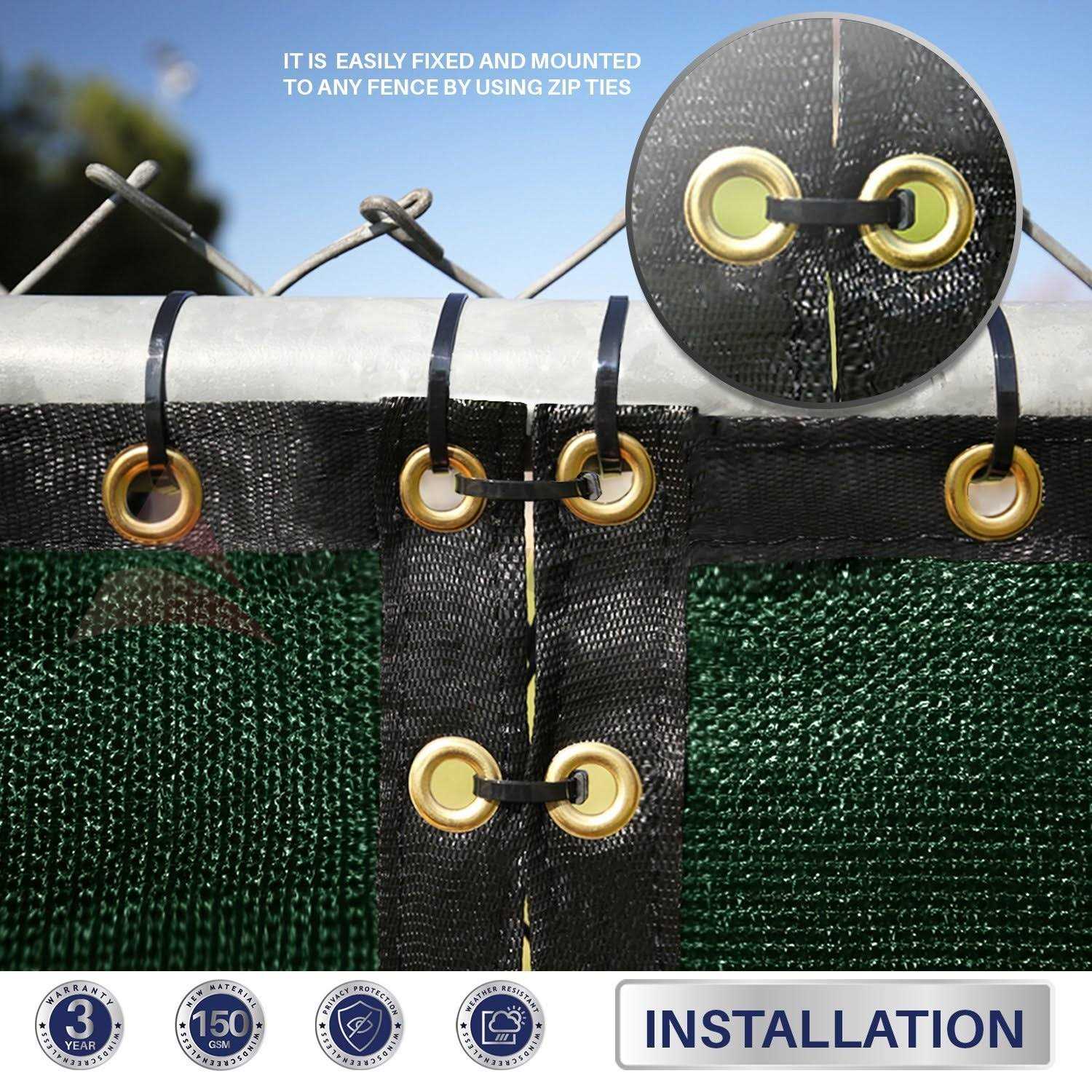 Windscreen4less Privacy Fence Screen Heavy Duty Windscreen Mesh Brass - Image 3