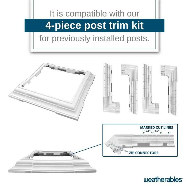 Weatherables 4x4 Vinyl Post Wrap Weatherproof Premium Outdoor Vinyl Porch Post Wrap for Quickly Refreshing Existing Deck - Image 3