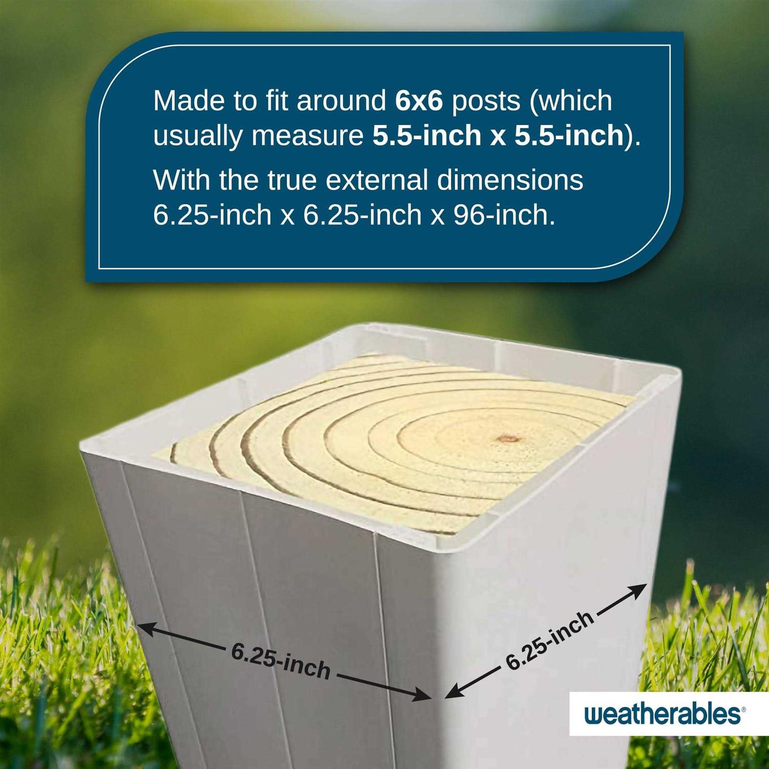 Weatherables 4x4 Vinyl Post Wrap Weatherproof Premium Outdoor Vinyl Porch Post Wrap for Quickly Refreshing Existing Deck - Image 4