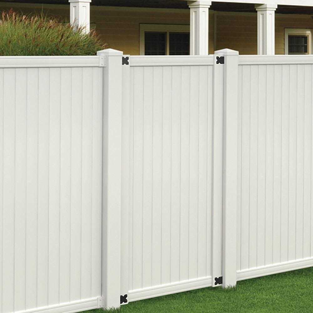 Outdoor Essentials Somerset 6 ft. x 42 in. White Vinyl Privacy Fence Gate - Image 3