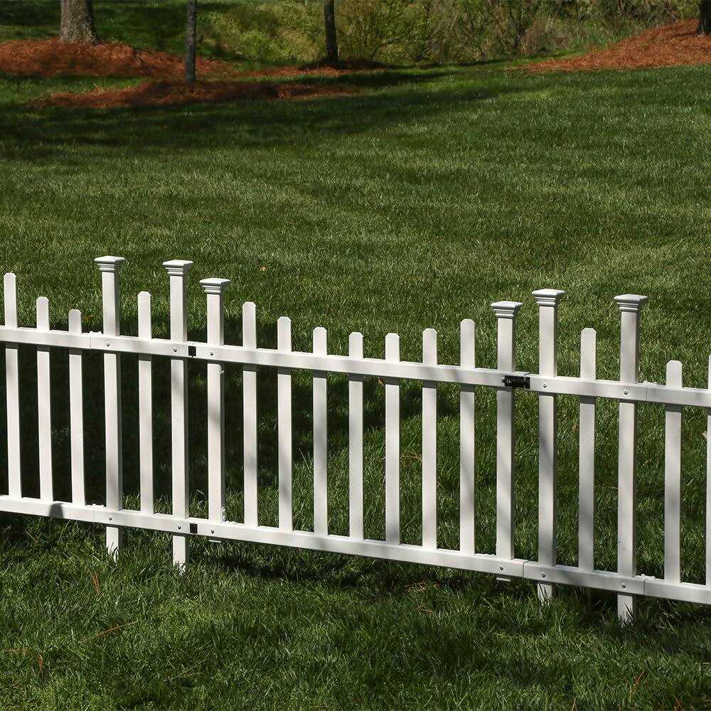 Zippity Outdoor Products 5.2 ft. x 2.5 ft. White Vinyl Madison Fence Gate - Image 4
