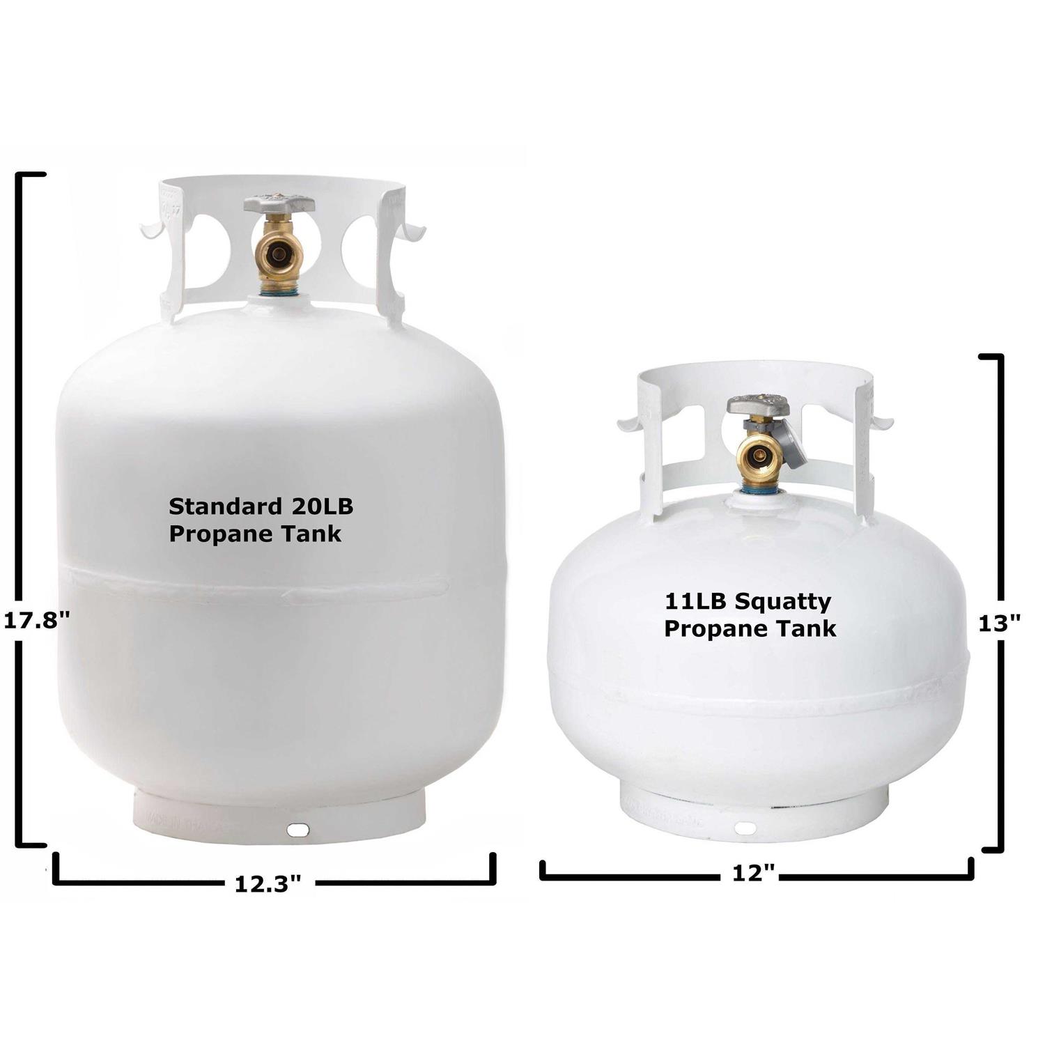 Flame King 11-lb Squatty Propane Tank Cylinder - Image 3