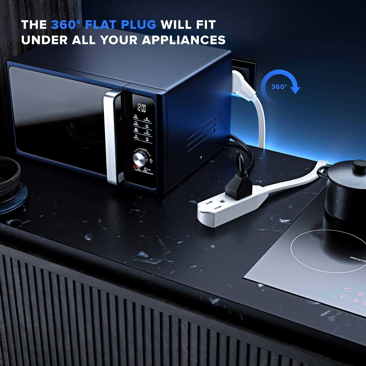 Maximm Cable 360 Rotating Flat Plug Extension Cord/Wire - Image 5