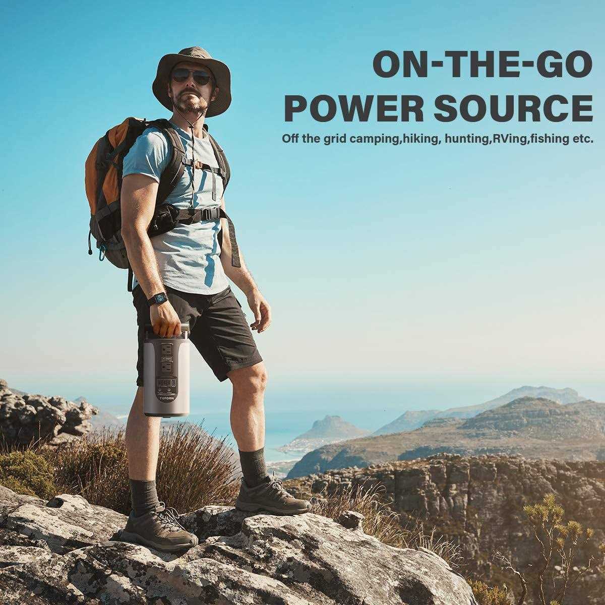 Portable Power Station Solar Generator Topdon H200 185 Watts 110v/200w Lithium Power Supply - Image 5