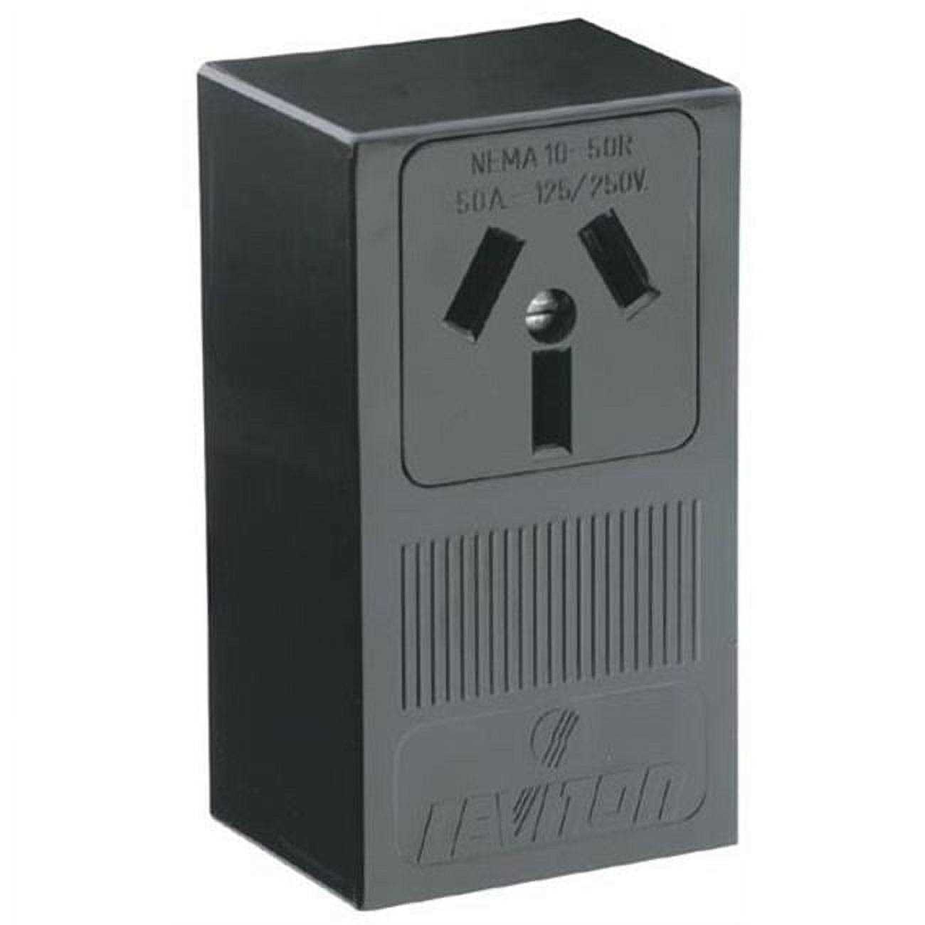 Leviton 5207-S10 30 Amp, 125/250 Volt, NEMA 10-30R, 3P, 3W, Flush MtG Receptacle, Straight Blade, Industrial Grade, Non-Grounding, AL-CU, Side Wired, - Image 3