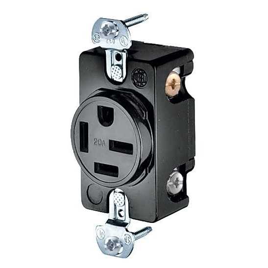 Leviton 5207-S10 30 Amp, 125/250 Volt, NEMA 10-30R, 3P, 3W, Flush MtG Receptacle, Straight Blade, Industrial Grade, Non-Grounding, AL-CU, Side Wired, - Image 4