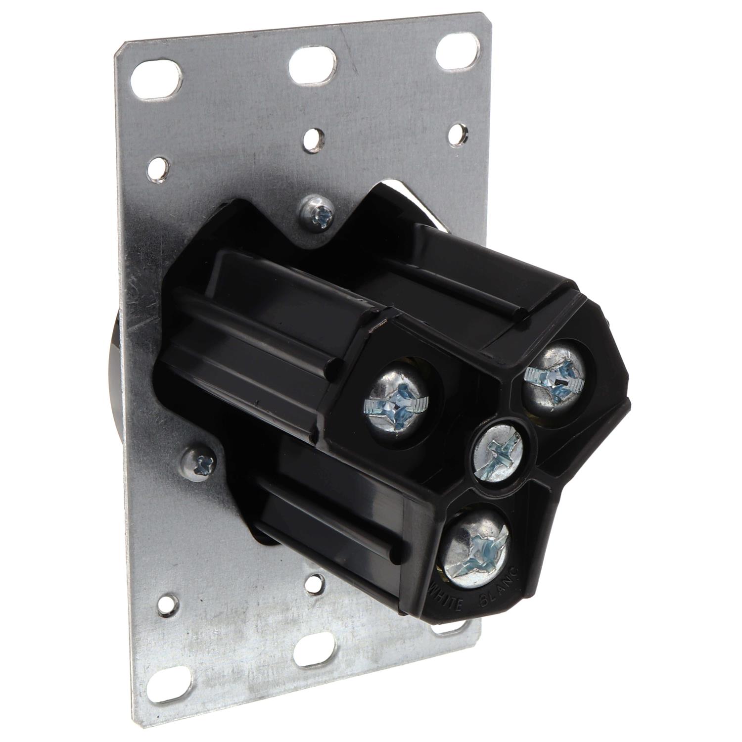 Leviton 5207-S10 30 Amp, 125/250 Volt, NEMA 10-30R, 3P, 3W, Flush MtG Receptacle, Straight Blade, Industrial Grade, Non-Grounding, AL-CU, Side Wired, - Image 5