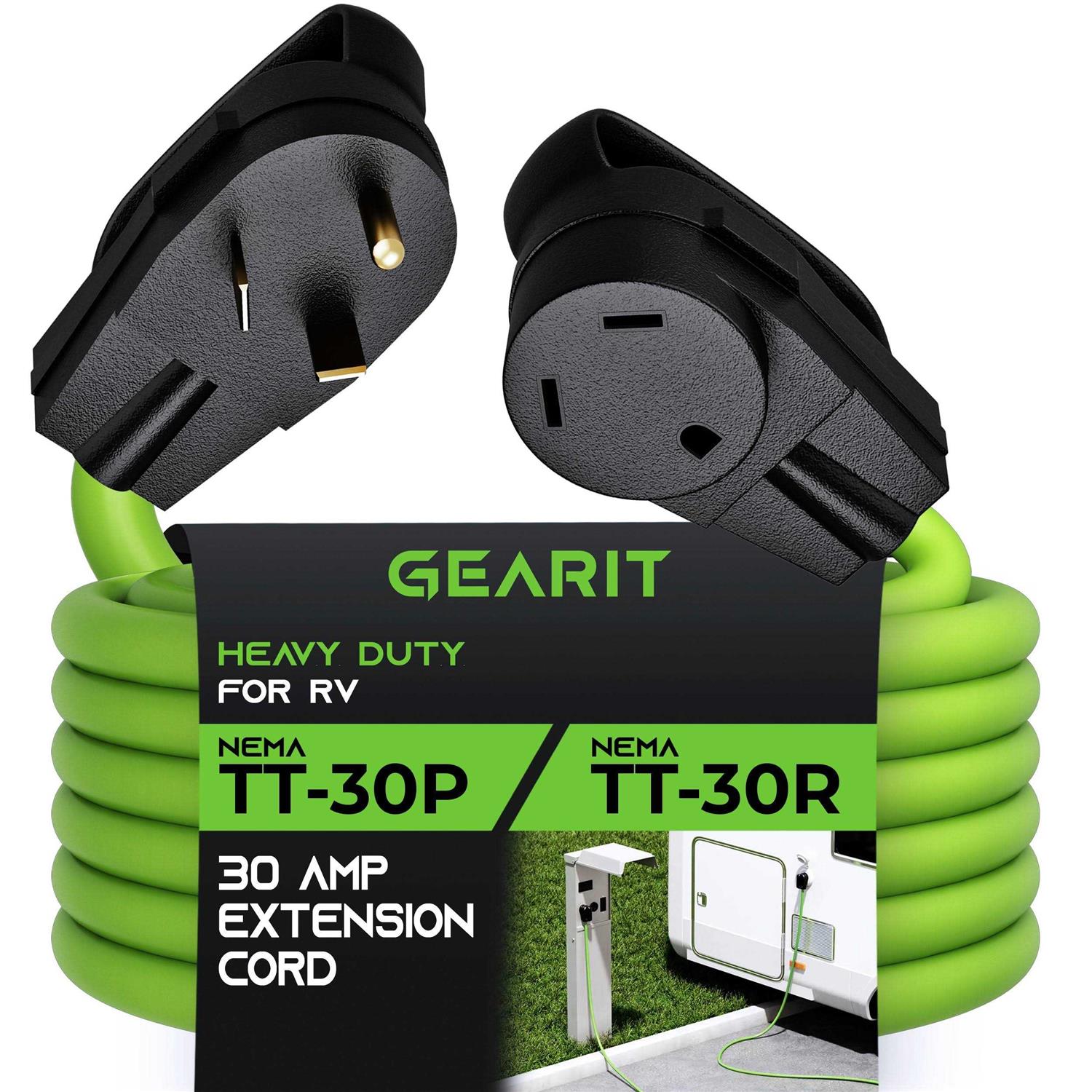 Gearit 30-Amp Extension Cord for RV and Auto 3-Prong 125-Volt 10/3 STW 10awg Gauge 3 Wire