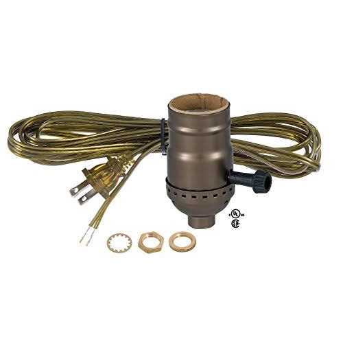 B&p Lamp Antique Brass Socket with Matching Cord Set and Basic Hardware - Image 5