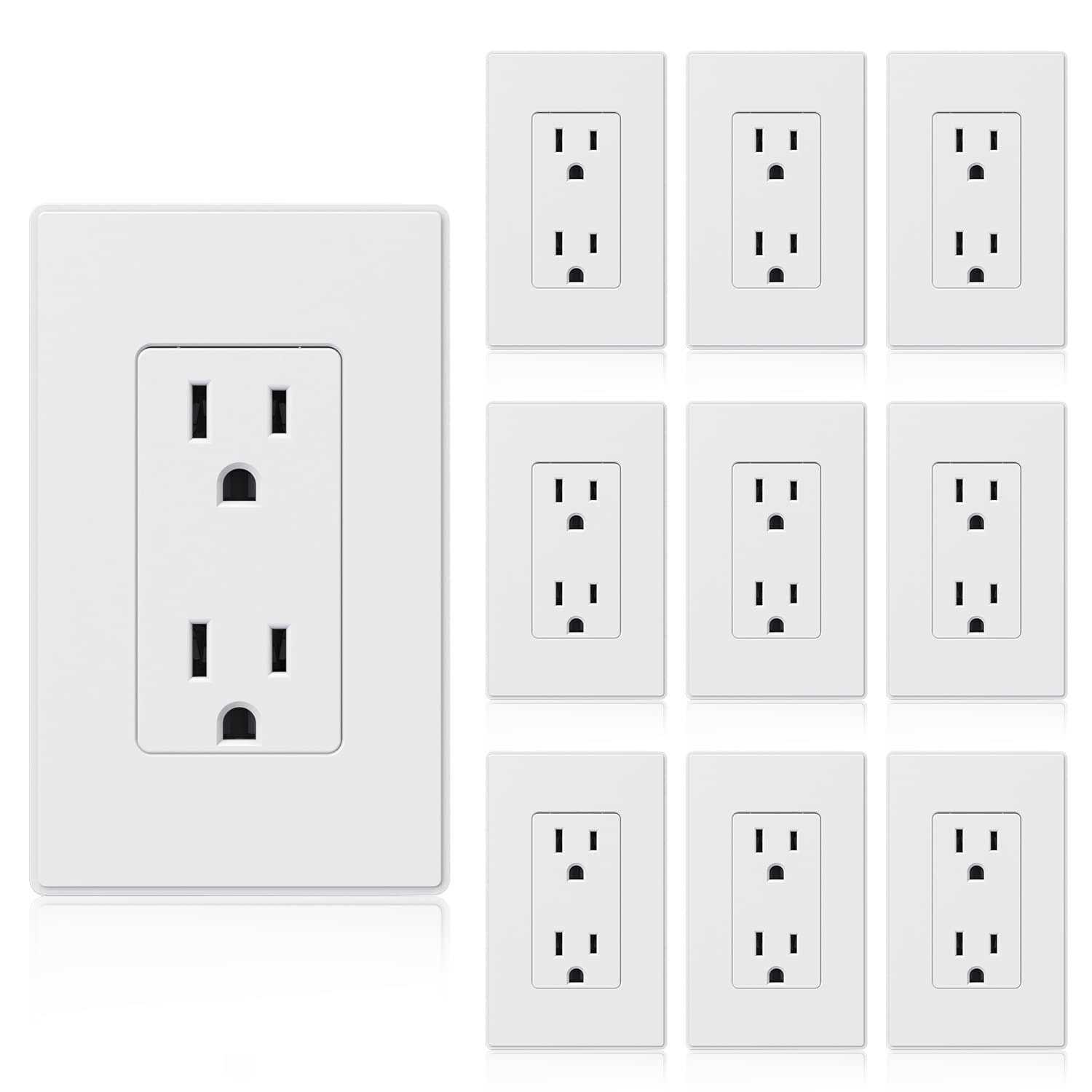 Lutron NTR-15-TR-WH Duplex 15A Receptacle - Image 2