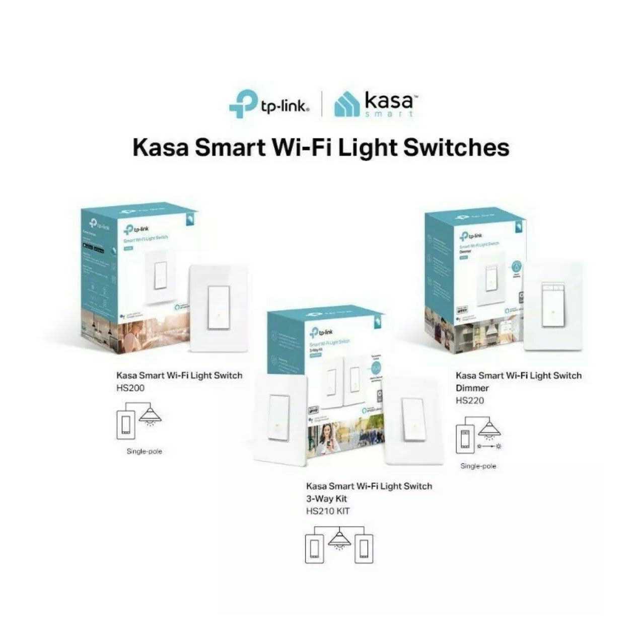 TP-Link HS220 Kasa Smart Wi-Fi Light Switch Dimmer - Image 2