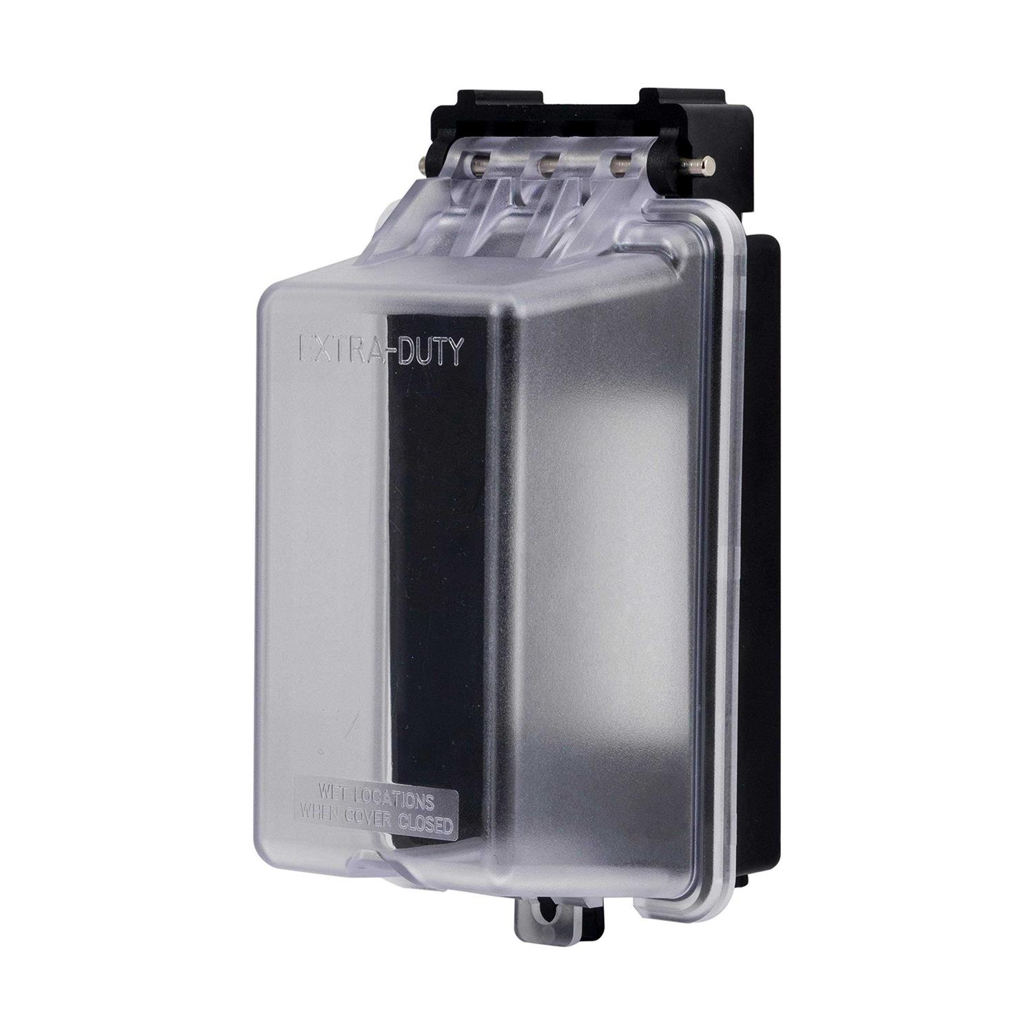 Ultrapro Black Outdoor Electrical Outlet Cover