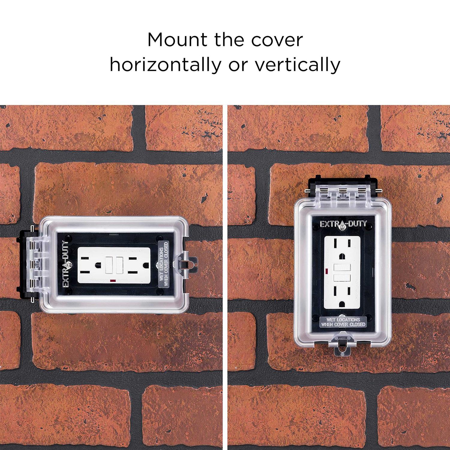 Ultrapro Black Outdoor Electrical Outlet Cover - Image 2