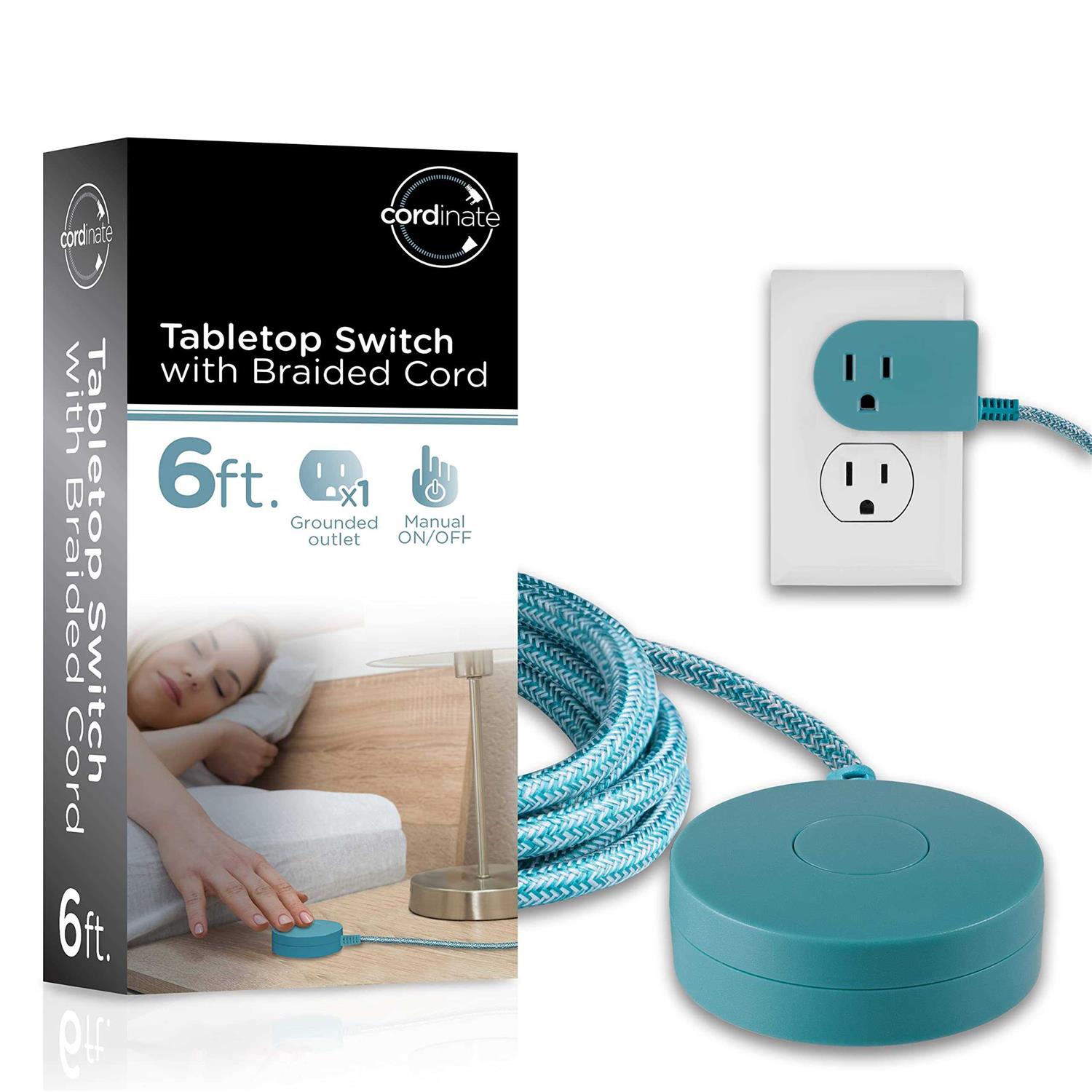 Cordinate Tabletop Switch with Braided Cord
