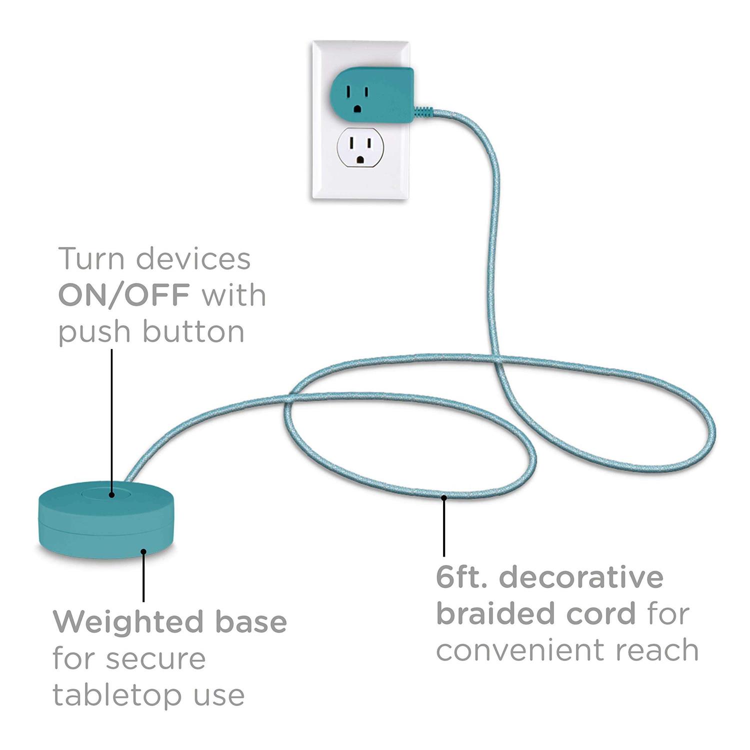 Cordinate Tabletop Switch with Braided Cord - Image 2