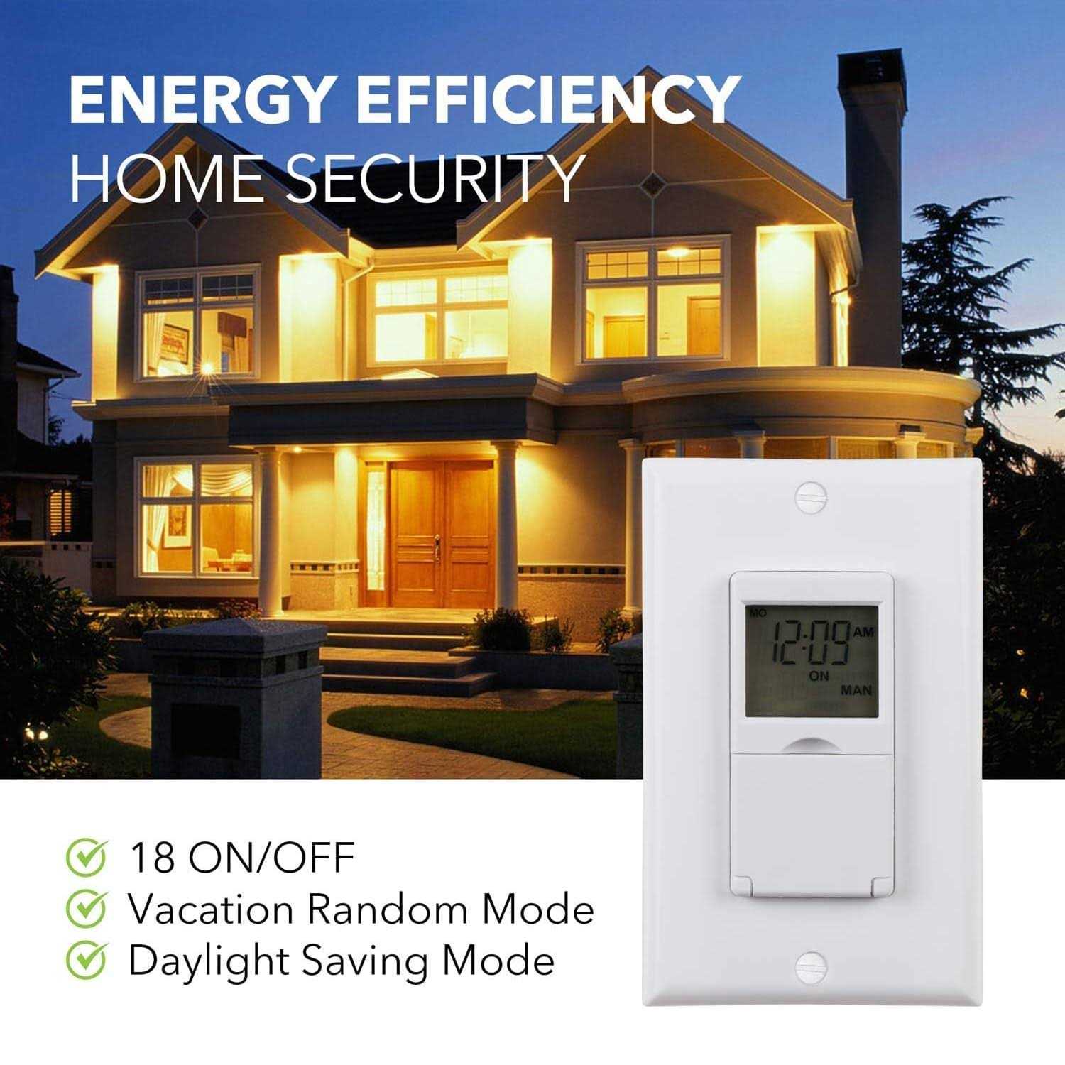 BN-link 7 Day Programmable In-Wall Timer Switch for Lights, Fans and Motors, Single Pole and 3 Way Both Use - Image 2