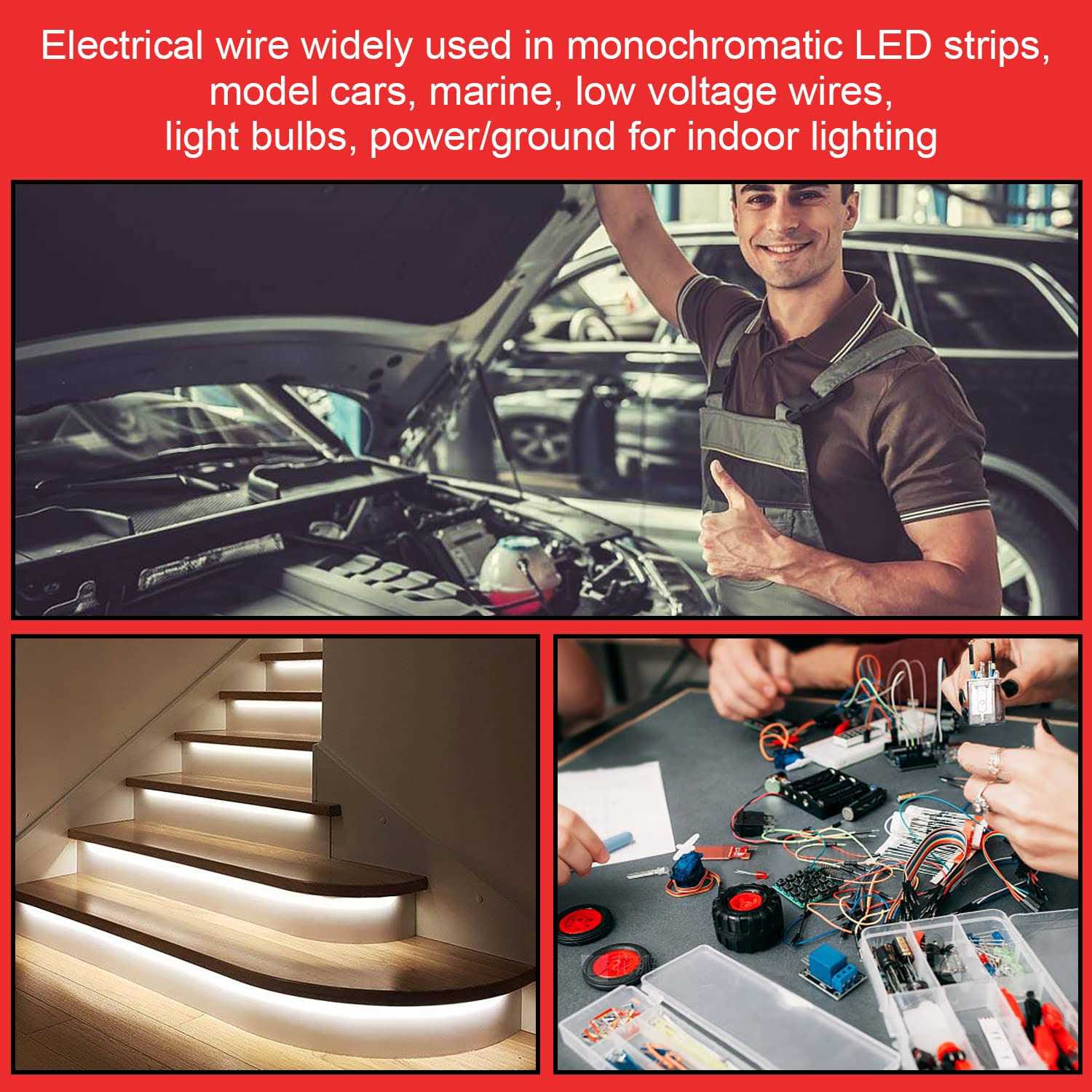 VIABRICO 16 Gauge Wire 16AWG Automotive Wire Electrical Wire 100FT 2 Conductor - Image 4