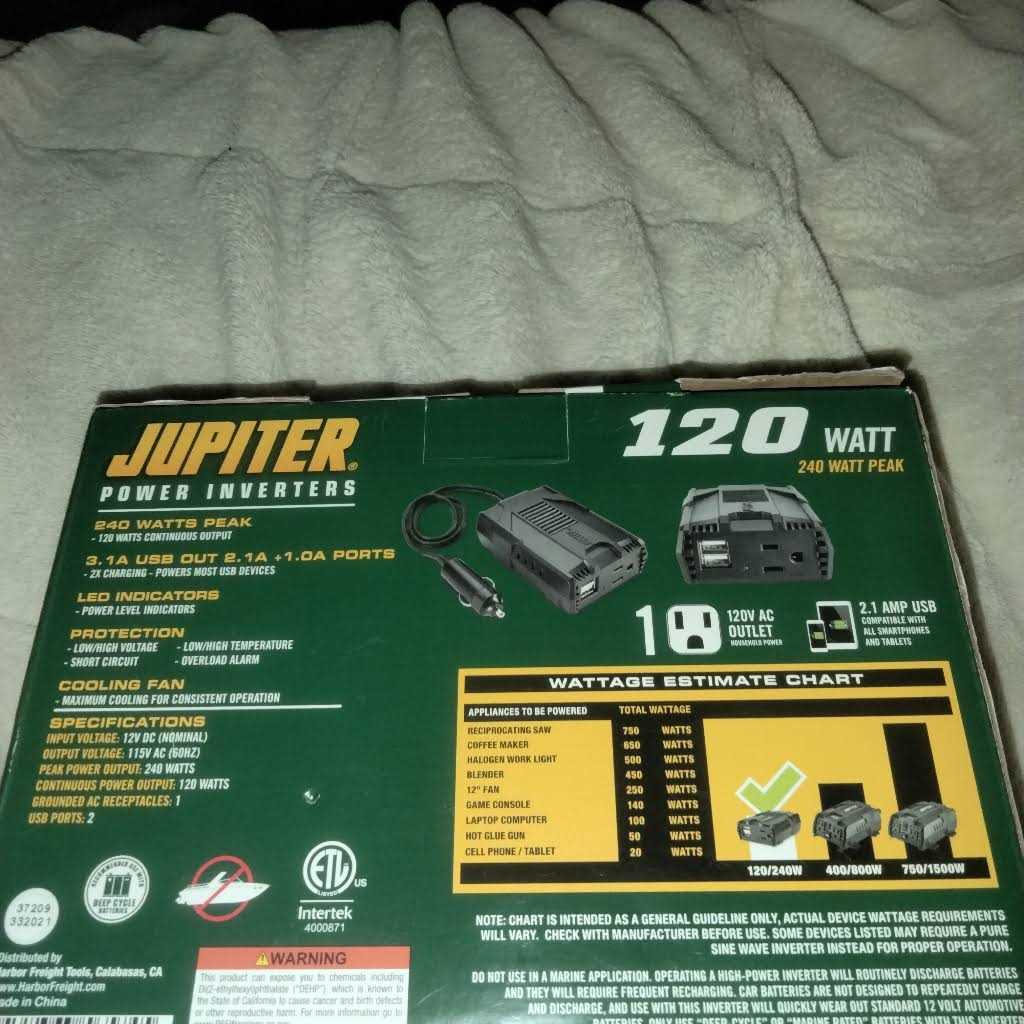 Jupiter 120 Watt Continuous/240 Watt Peak Modified Sine Wave Power Inverter - Image 4