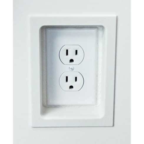 FastCap Electrical Trim Ring Cover for single outlets in white