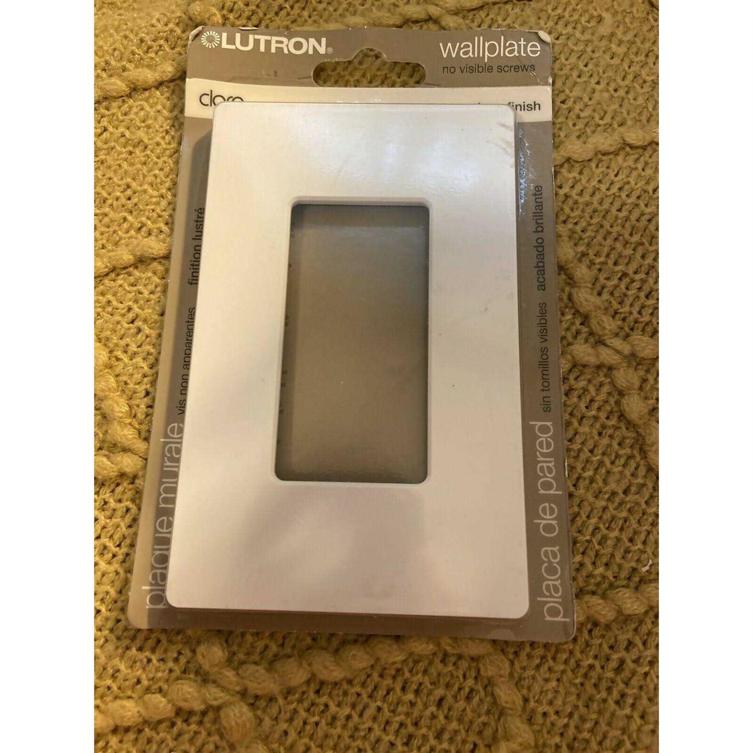 Lutron Claro 1 Gang Wallplate CW-1-WH - Image 2