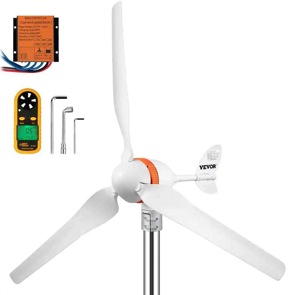 VEVOR Wind Turbine Generator 400-Watt 12-Volt/AC Wind Turbine Kit 3 Blades Wind Power Generator with MPPT Controller