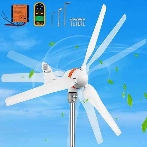 VEVOR Wind Turbine Generator 400-Watt 12-Volt/AC Wind Turbine Kit 3 Blades Wind Power Generator with MPPT Controller - Image 5