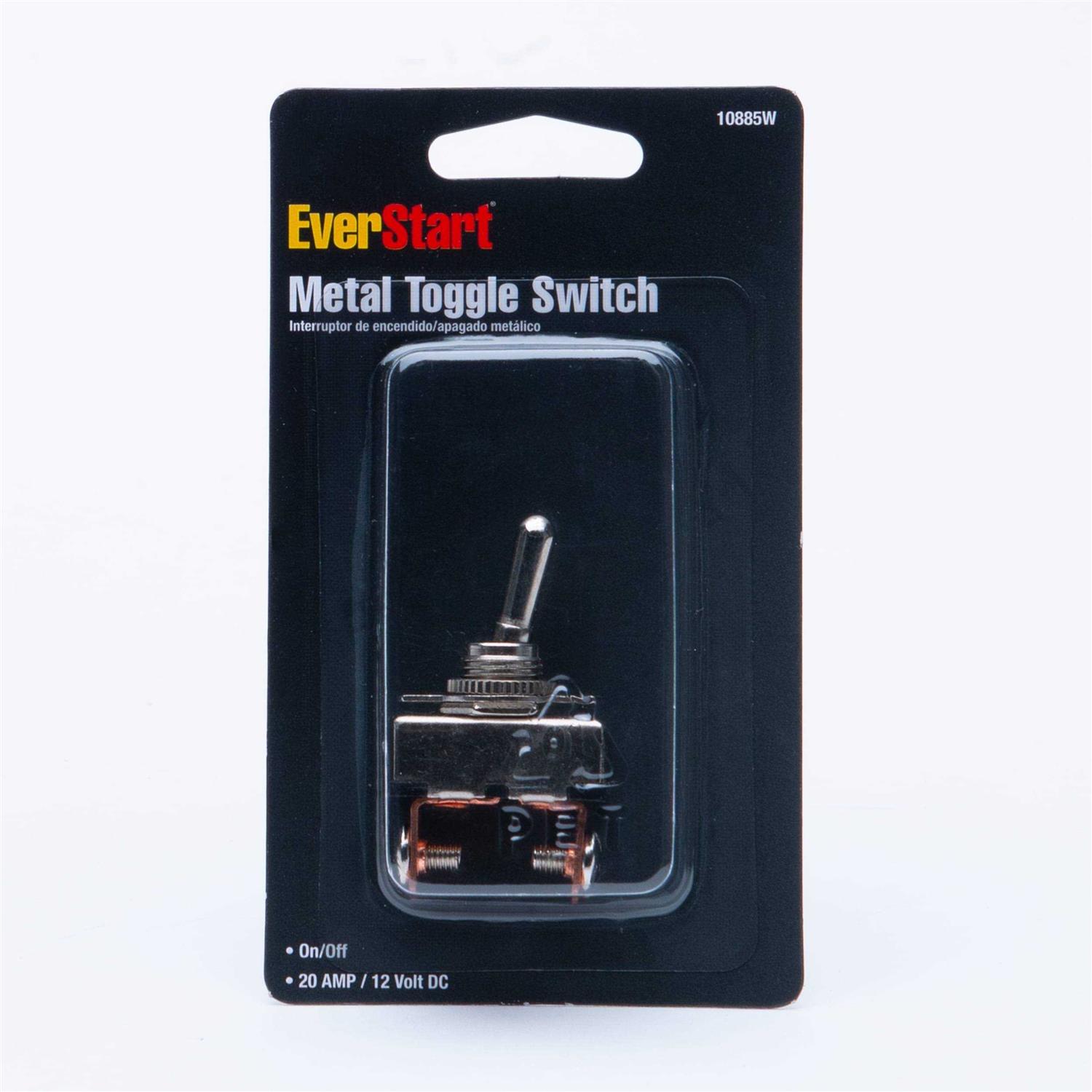 Everstart Plus 10885W Universal Metal Toggle Switch 20 Amp 12 Volt DC