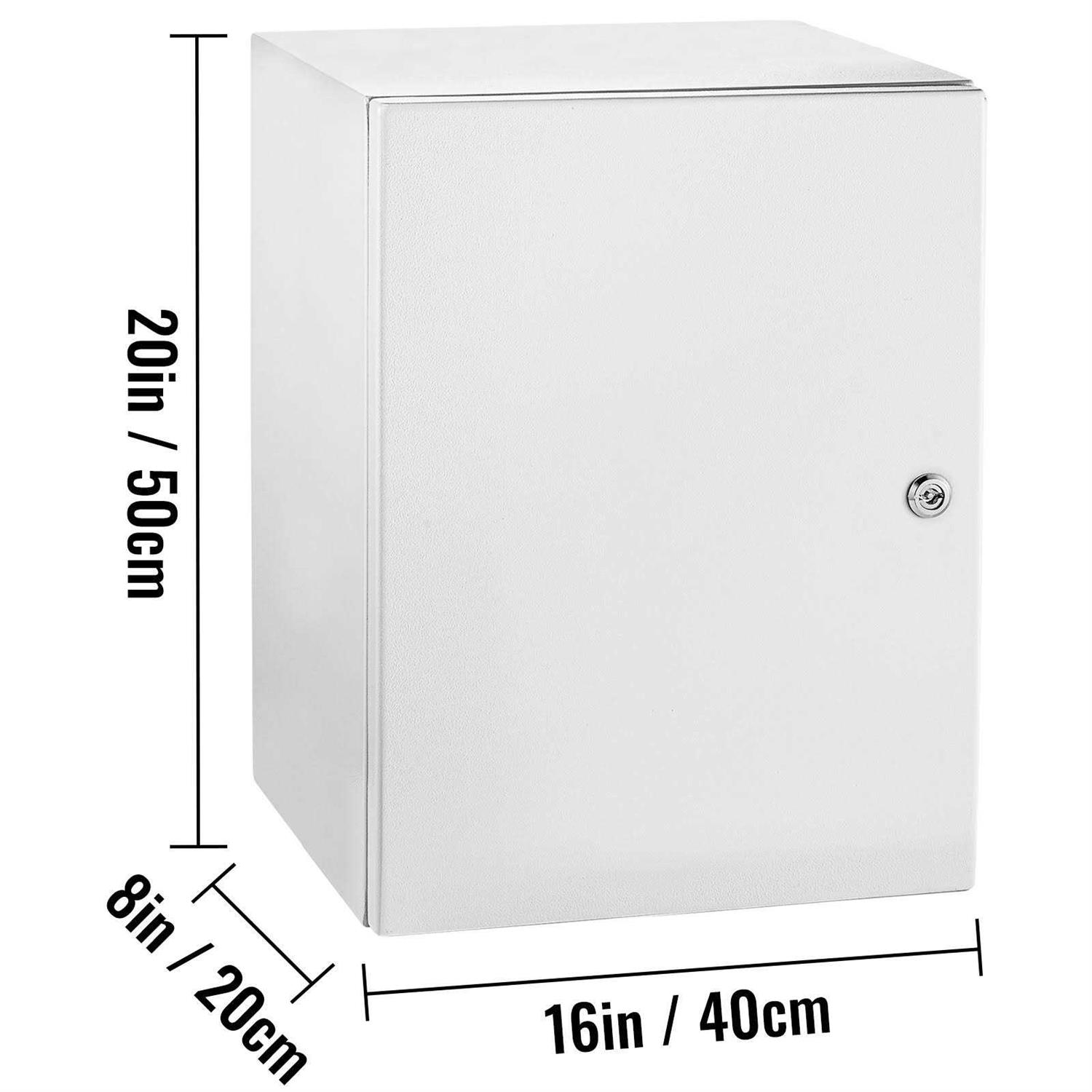 VEVOR NEMA Steel Enclosure 20 x 16 x 8'' NEMA 4X Steel Electrical Box IP66 Waterproof & Dustproof Outdoor/Indoor Electrical Junction Box DQXJSTCFS50X40X20V0 - Image 4
