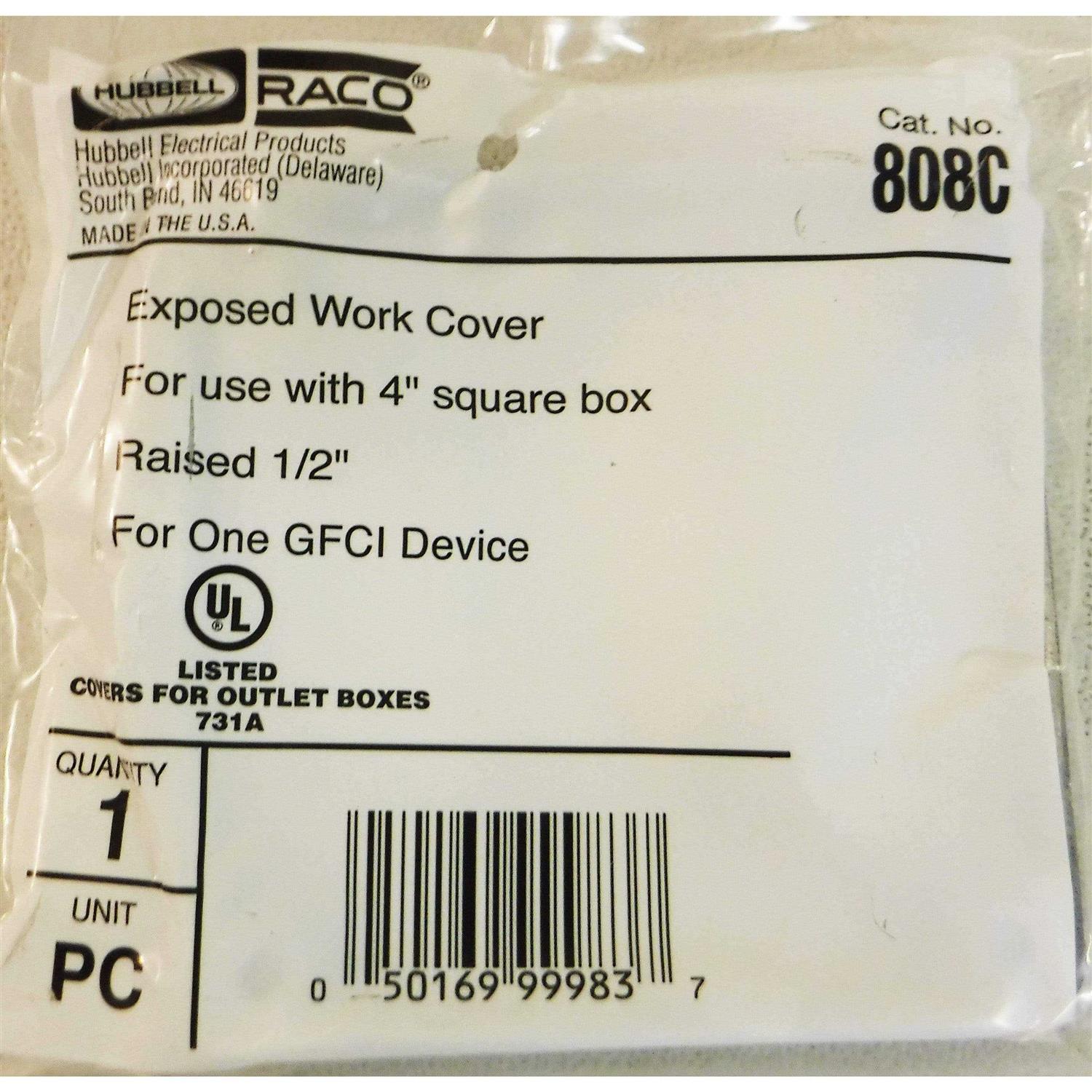 Raco 808C 4 Square Work Cover - Image 4