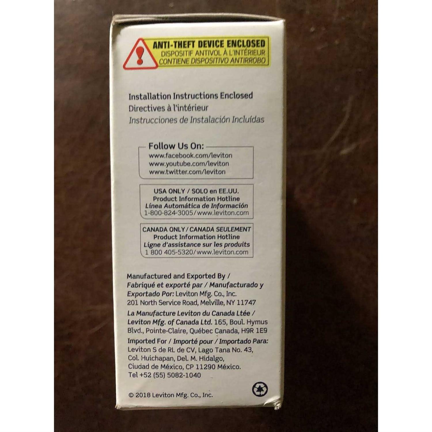 Leviton 20 Amp 125-Volt Duplex Self-Test Slim GFCI Outlet - Image 2