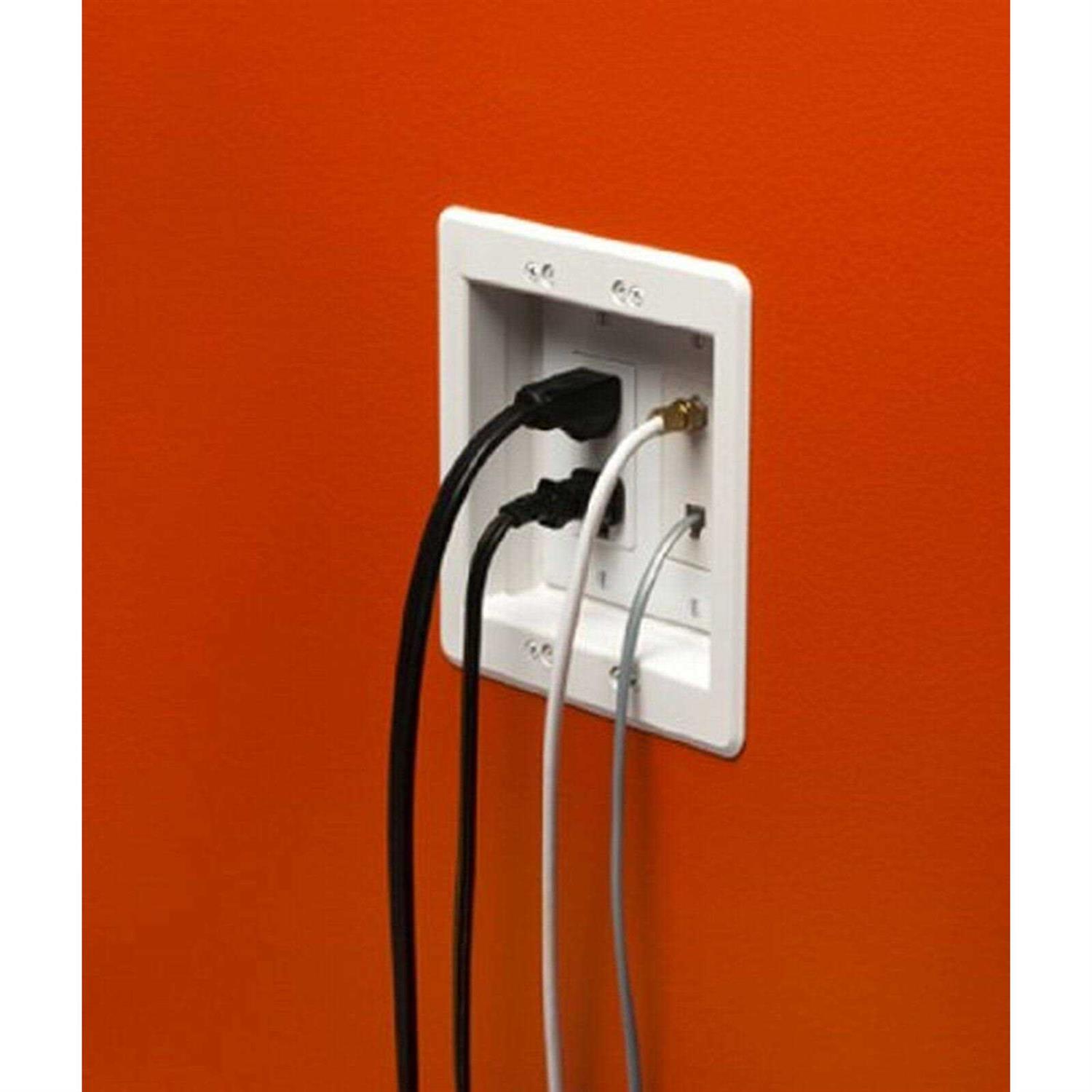 Arlington TVBU505 2-Gang Recessed TV Box for Power and Low Voltage - Image 5