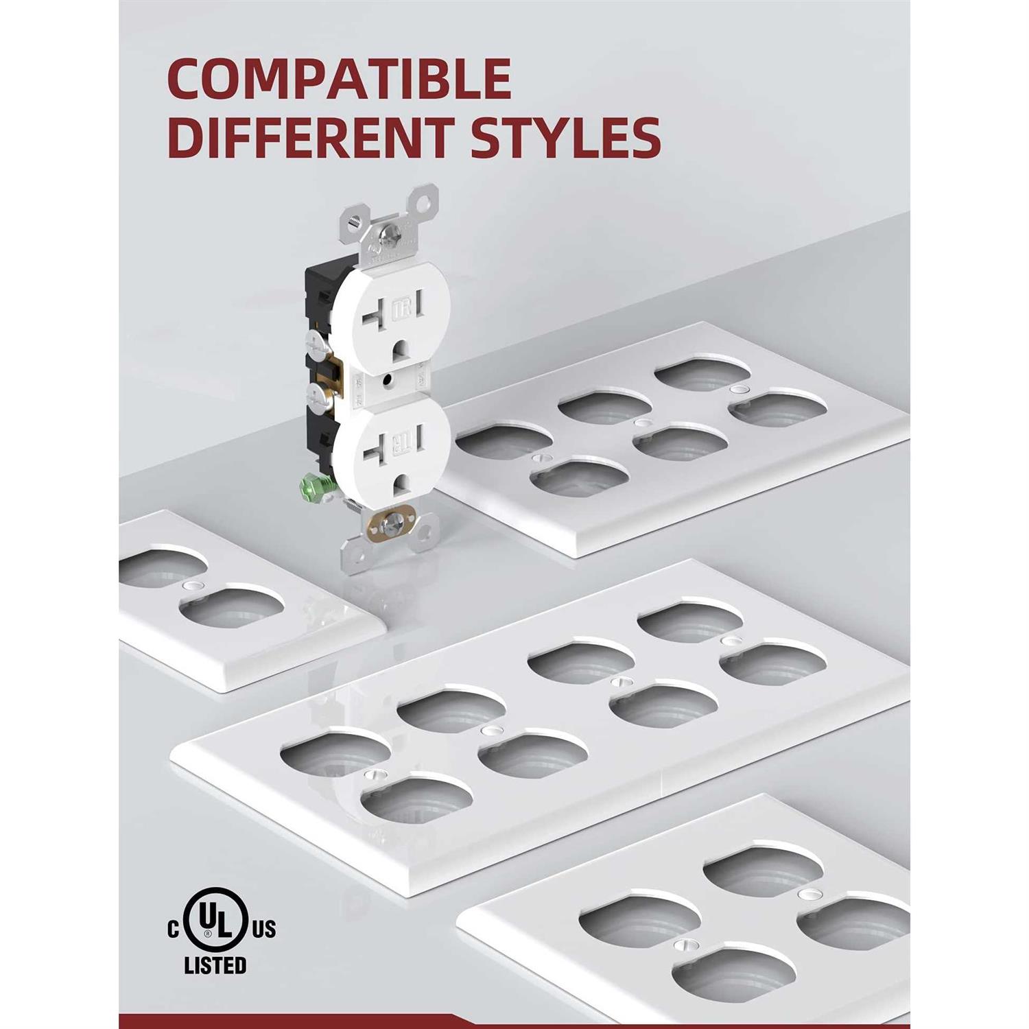 Aida Duplex Electrical Receptacle Outlets 20Amp 125V Wall Outlet - Image 4